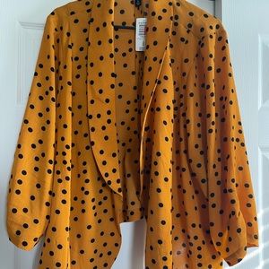 NEW WITH TAGS!!! Polka dot mustard Blazer